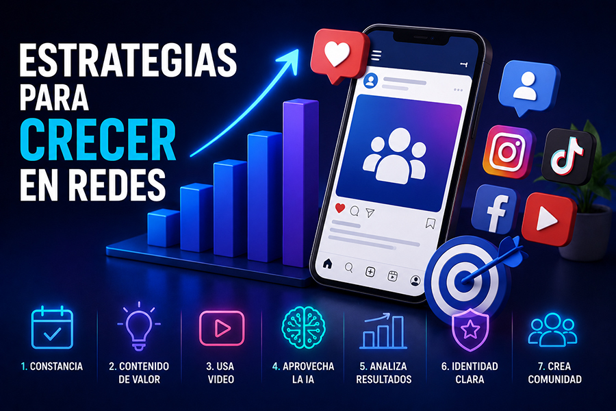 estrategias para crecer en redes